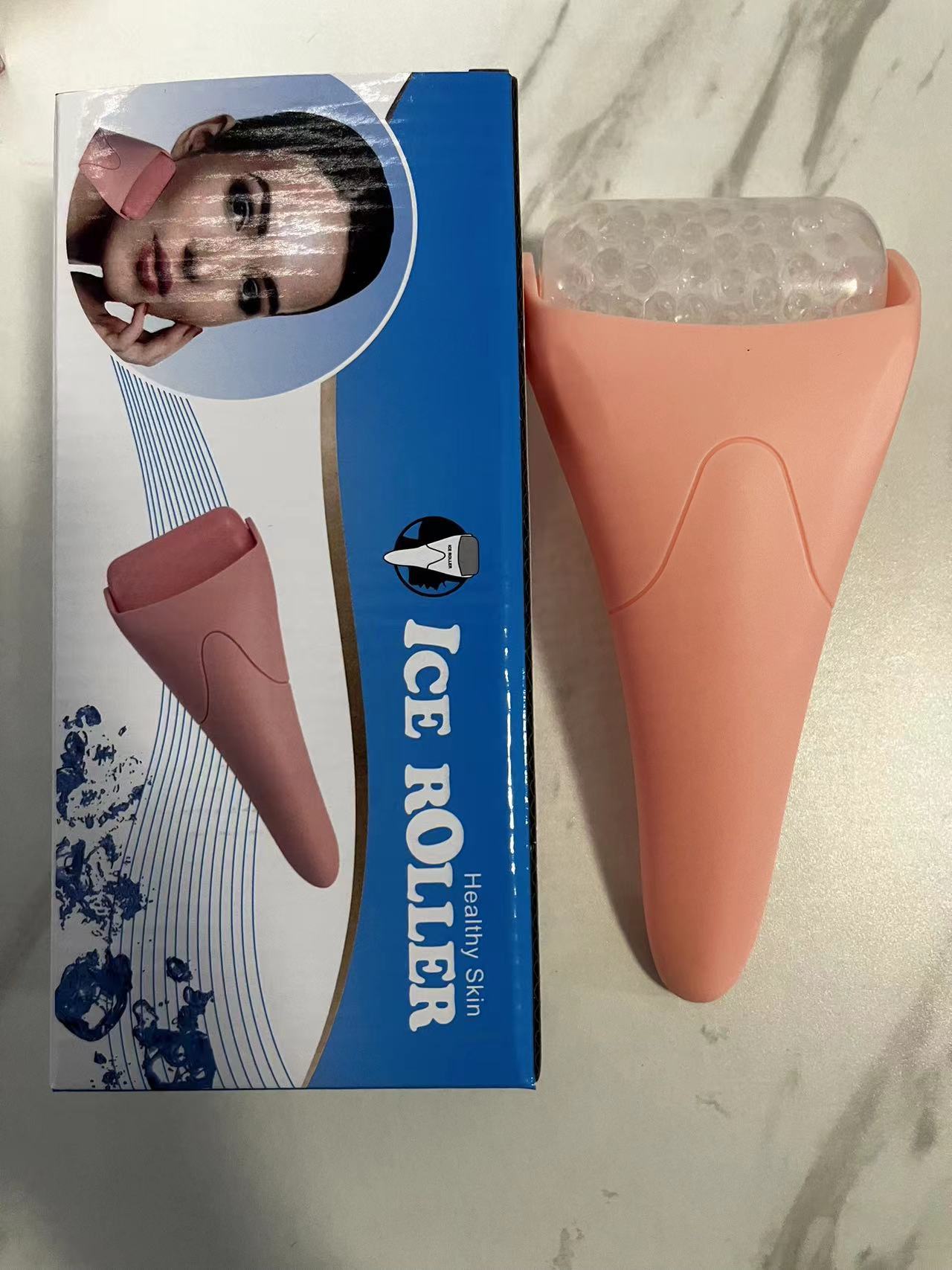 Herramienta de Masaje Facial con Rodillo de Hielo y Esferas Frías